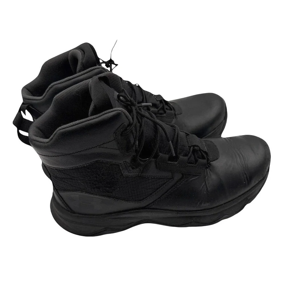 Under Armour UA Stellar G2 Tactical Boots Black Slip Resistant Men 11.5 * Read